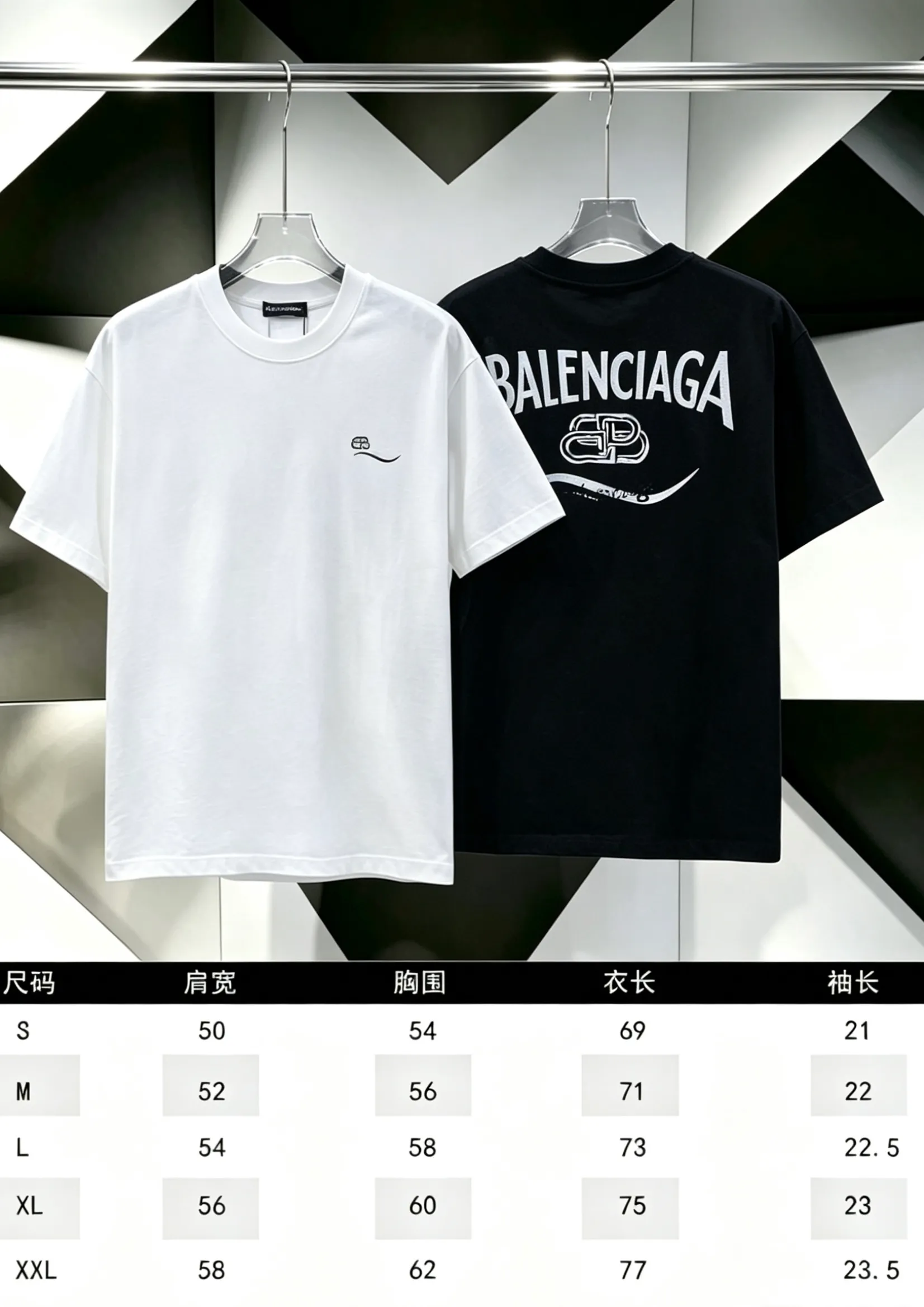 P90💰 Balenciaga* 2026 New Arrival T : 300g ： 🪡 🪡 :S M L XL XXL :White